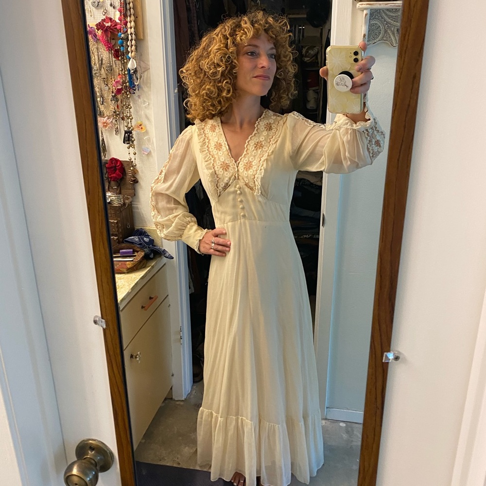 1970’s genuine sax style prairie dress size 2/4